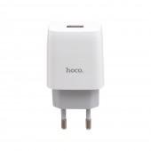 Сетевое зарядное устройство Hoco C72A White + USB Cable Type-C (2.1A)