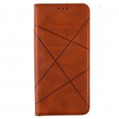 Чохол-книжка Lines Leather для Samsung A725 Galaxy A72 Коричневий Чохол-книжка Lines Leather для Samsung A725 Galaxy A72 Коричневий
