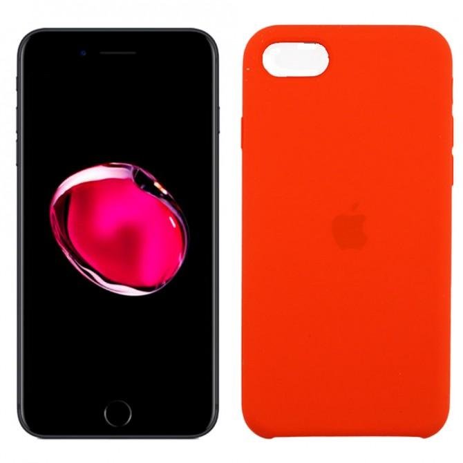 Чехол силиконовый для iPhone 7/8 Морковный