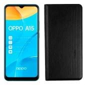 Чехол книжка Leather Gelius для Oppo A15 Black