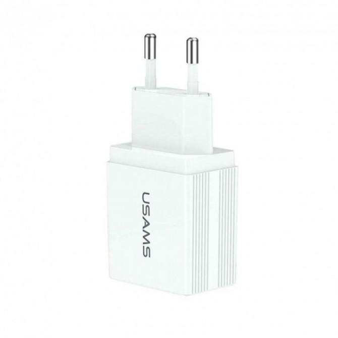 Сетевое зарядное устройство Usams T24 2USB (2.1A) White (US-CC090)
