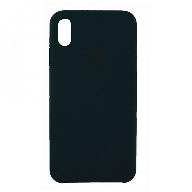 Чехол силиконовый для iPhone Xs Max Хвойно Зеленый-1