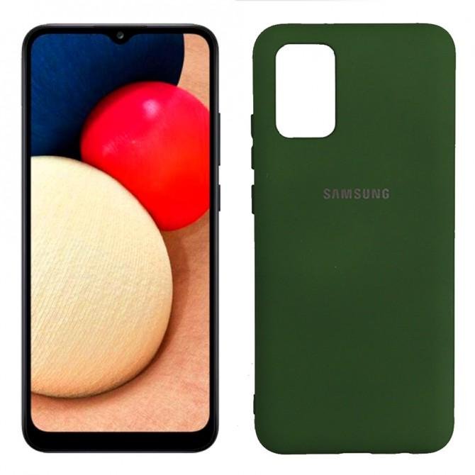 Чохол Soft Case для Samsung A025 Galaxy A02s Темно Зелений FULL
