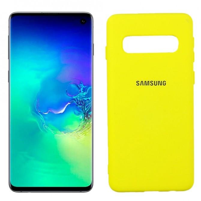 Чехол Soft Case для Samsung G973 Galaxy S10 Желтый FULL