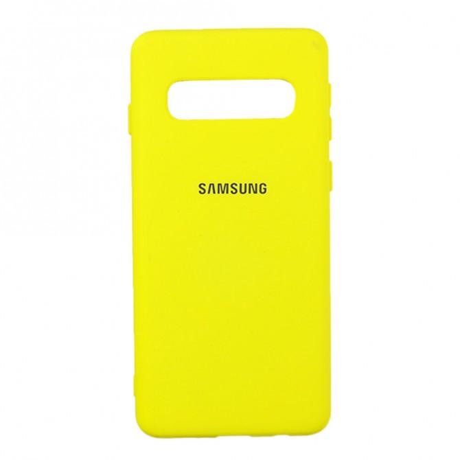 Чехол Soft Case для Samsung G973 Galaxy S10 Желтый FULL-1