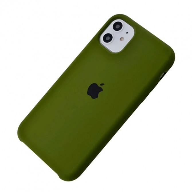 Оригінальний силіконовий чохол для iPhone 11 Болотний-1