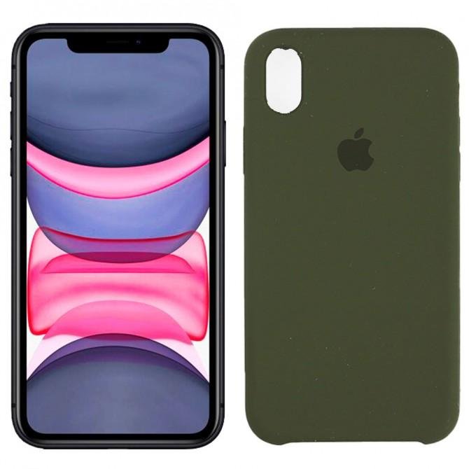 Чехол силиконовый для iPhone Xr Болотный