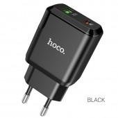 Мережевий зарядний пристрій Hoco N5 PD20W+QC3.0 Black + Cable Type-C to Type-C