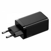 Сетевое зарядное устройство Baseus GaN2 Quick Charger 45W + Type-C to Type-C Cable (CCGAN-M01) Black