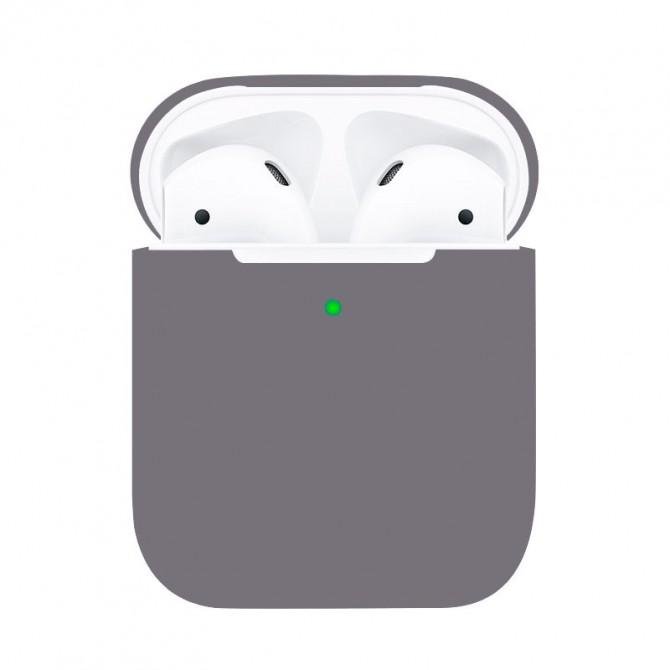 Чехол U-Like Silicone SLIM Protective Case For Airpods Lavander Grey-2