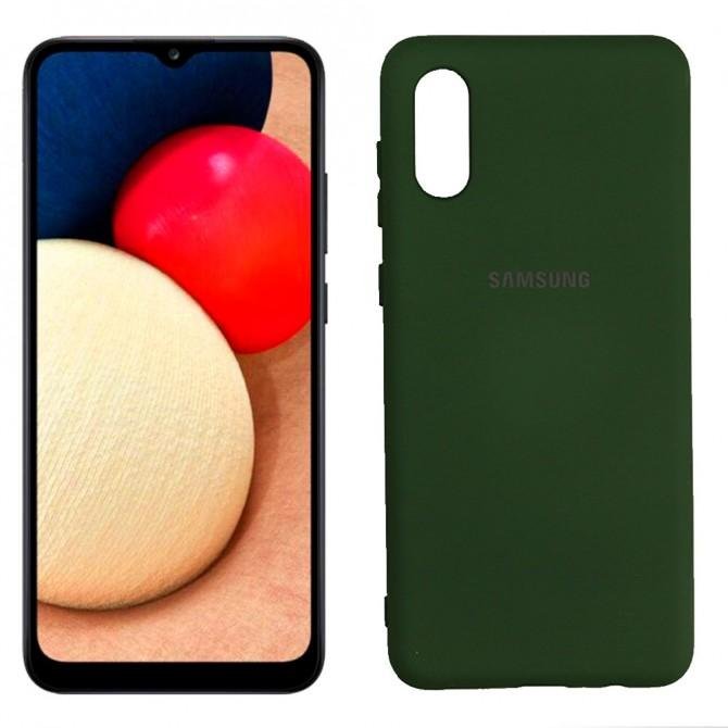 Чохол Soft Case для Samsung A022 Galaxy A02 Темно Зелений FULL