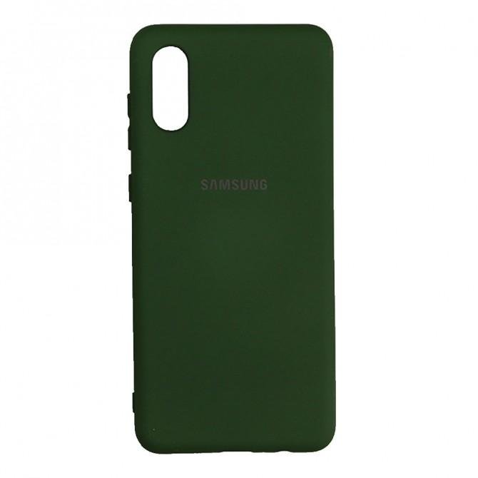 Чохол Soft Case для Samsung A022 Galaxy A02 Темно Зелений FULL-1