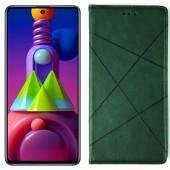 Чехол-книжка Lines Leather для Samsung M515 Galaxy M51 Зеленый