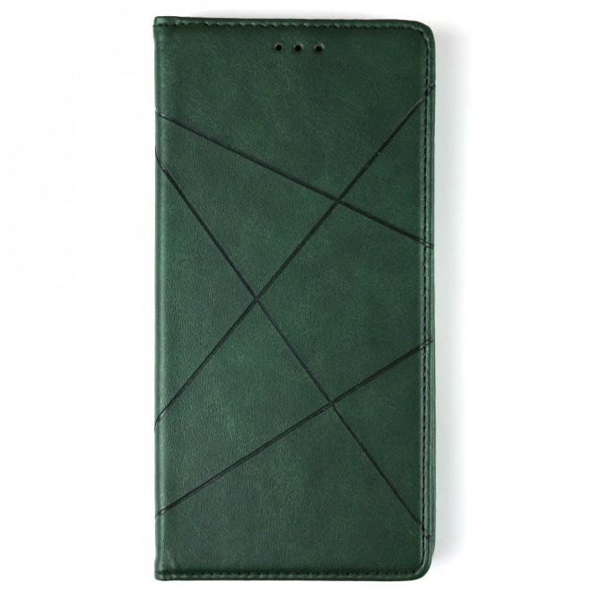 Чохол-книжка Lines Leather для Samsung M515 Galaxy M51 Зелений-1