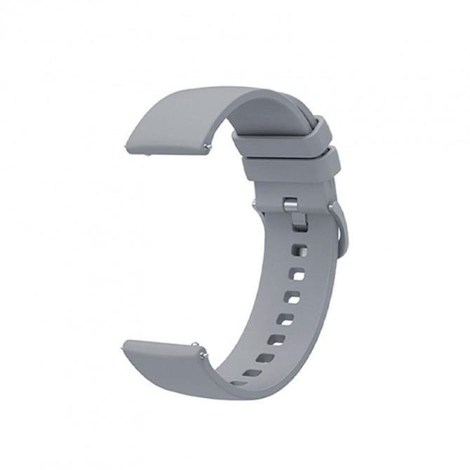 Ремешок универсальный силиконовый Semi-twill 22mm Серый-1