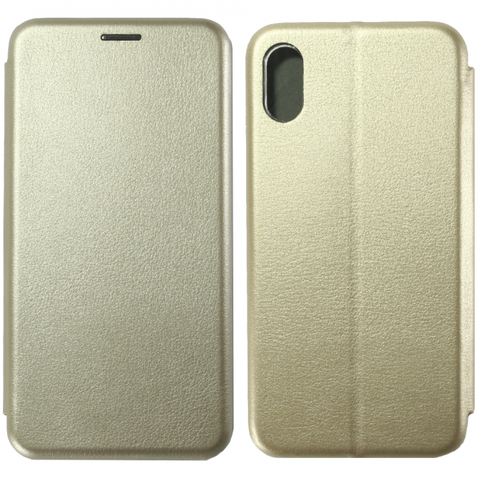 Чехол книжка U-Like Best для iPhone X/Xs Gold