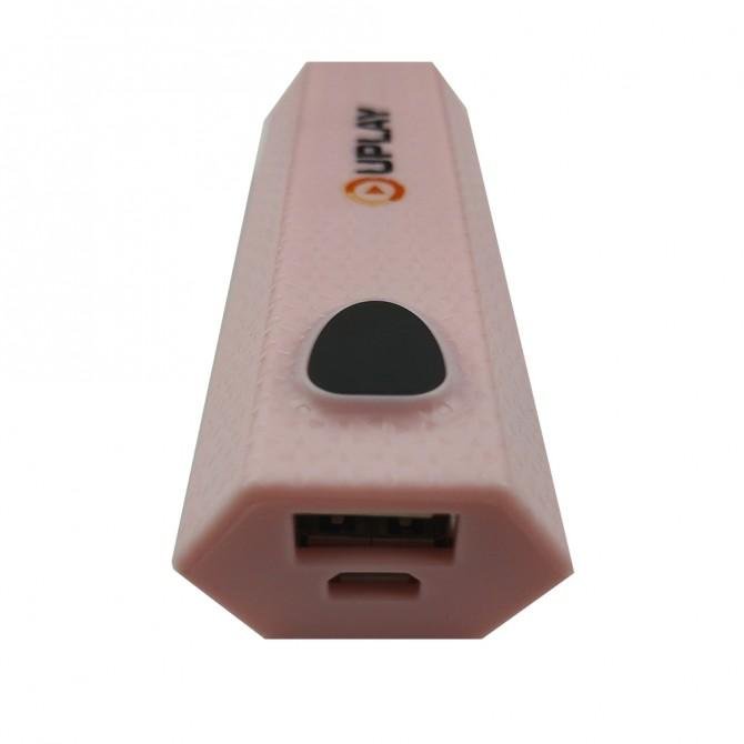 Повербанк Uplay mini 2600 mAh Рожевий-1