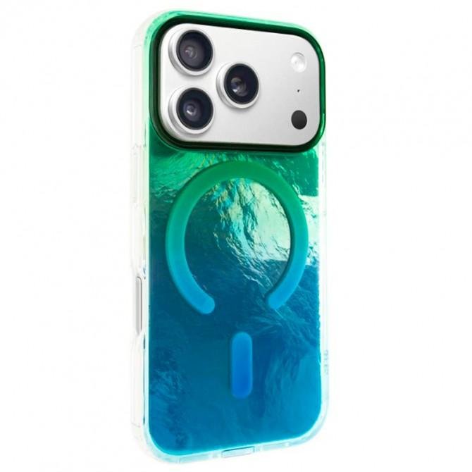 Чехол TPU Shiny Mountain (MagFit) для Apple iPhone 17 Pro (6.3") Green / Blue