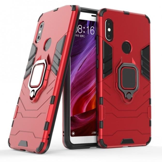 Чехол HONOR Hard Defence Series Xiaomi Redmi Note 6 Pro Red (with magnet)-2