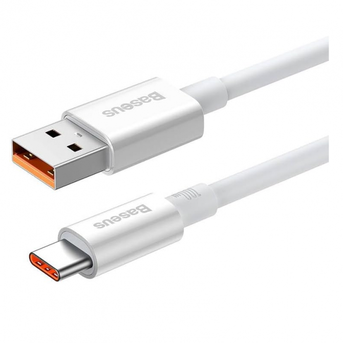 Кабель USB Baseus Silky Series Type-C 3A 1m Cluster White