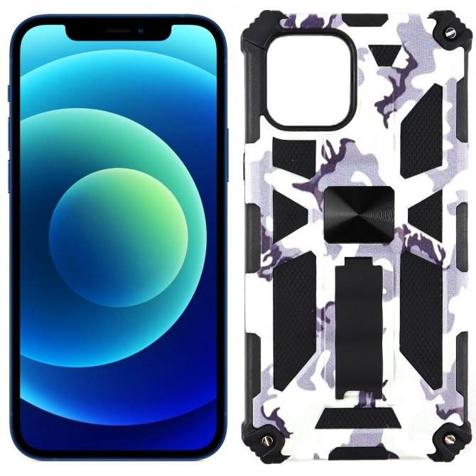 Чехол Shockproof Camouflage для Apple Iphone 12 Pro Max Белый