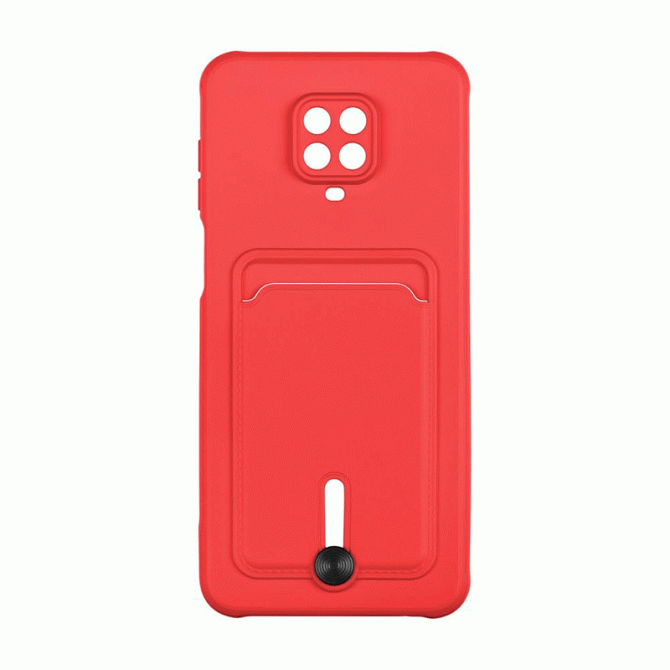Чехол TPU Colorfull Pocket Card для Xiaomi Redmi Note 9s/ Mote 9 Pro Красный
