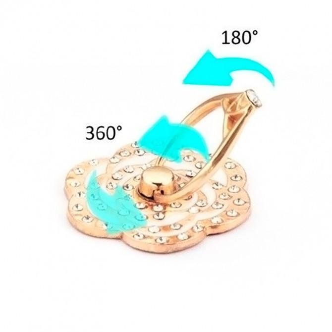 Ring-holder Flower&Diamond gold-1