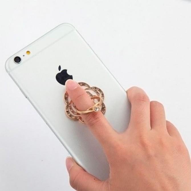 Ring-holder Flower&Diamond gold-2