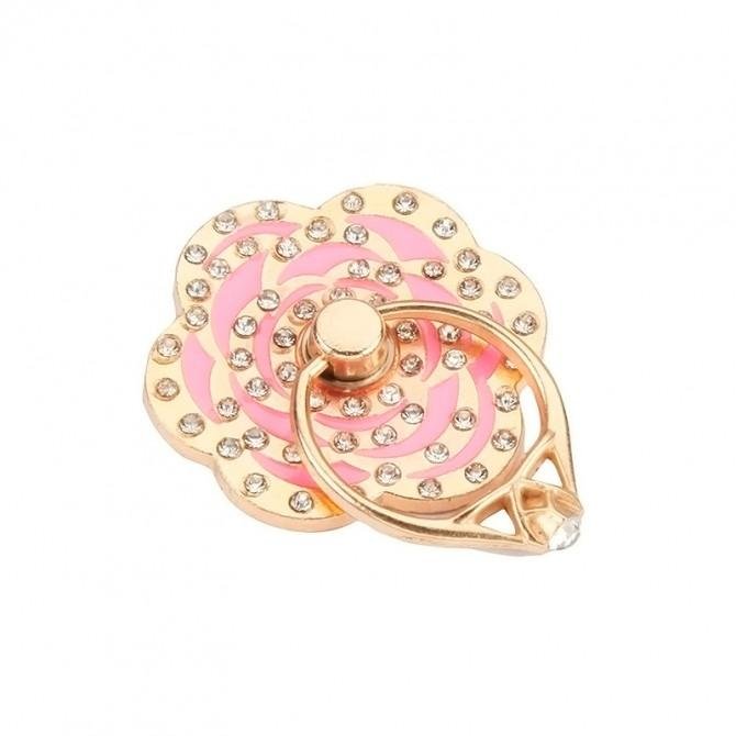 Ring-holder Flower&Diamond pink