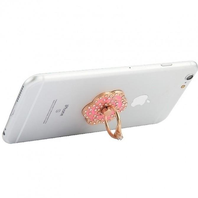 Ring-holder Flower&Diamond pink-1