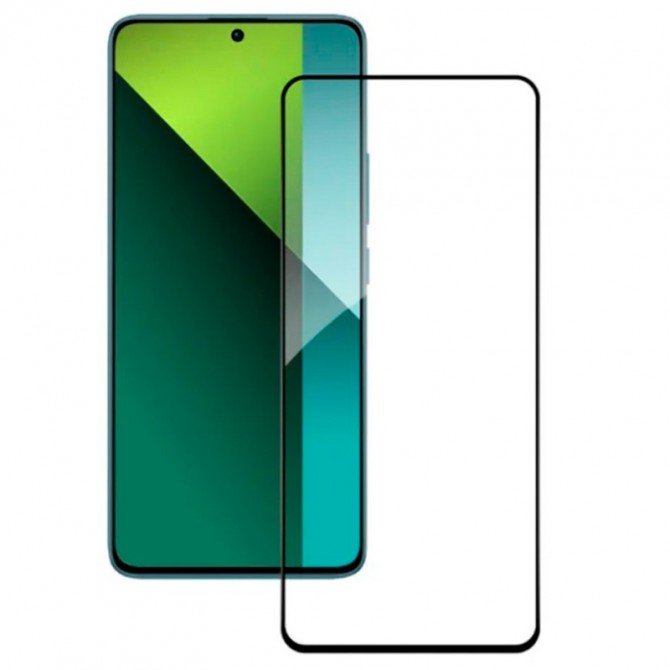 Захисне скло для XIAOMI Redmi Note 13 Pro 5G/Poco X6 5G Full Glue (0.25 мм, 2.5D, чорне) ЛЮКС-1