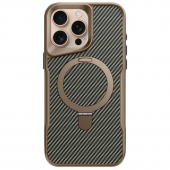 Чехол TPU+PC Metal Buttons с MagSafe Carbon Ring для Apple iPhone 16 Pro Max (6.9