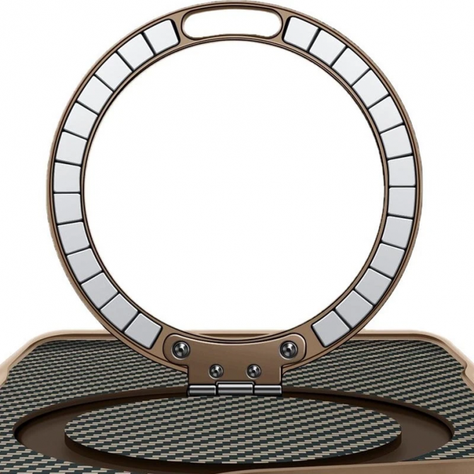 Чехол TPU+PC Metal Buttons с MagSafe Carbon Ring для Apple iPhone 16 Pro Max (6.9") Золотой-2