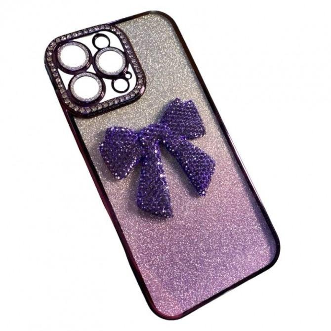 Накладка Glossy Bow для iPhone 16 Pro Purple-2