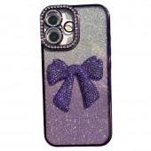 Накладка Glossy Bow для iPhone 16 Purple