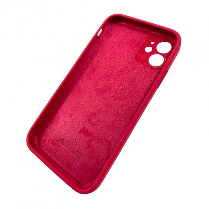 Силиконовый чехол для iPhone 11 Темно Красный FULL (SQUARE SHAPE)-1