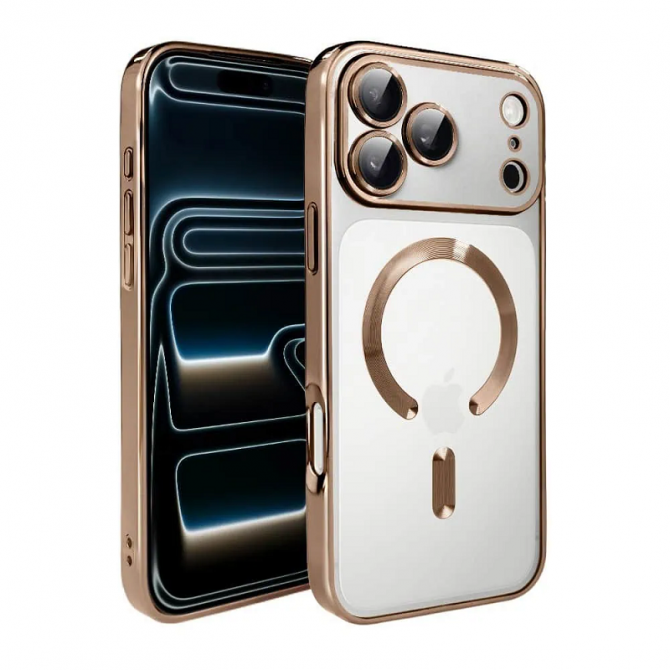Силіконовий чохол SHINING with MagSafe для iPhone 17 Pro Max Титановий-1