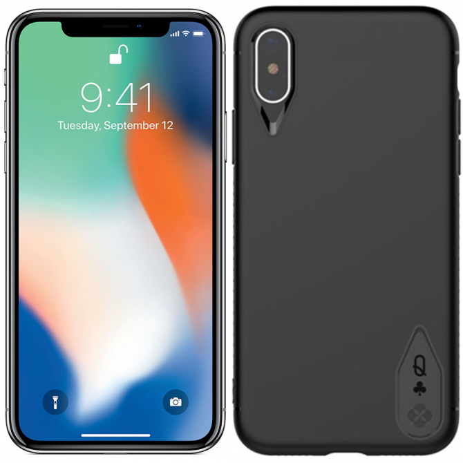 Чехол TOTU Design Poker series для iPhone X Q-Чёрный