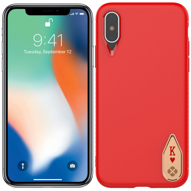Чохол TOTU Design Poker series для iPhone X K-Червоний