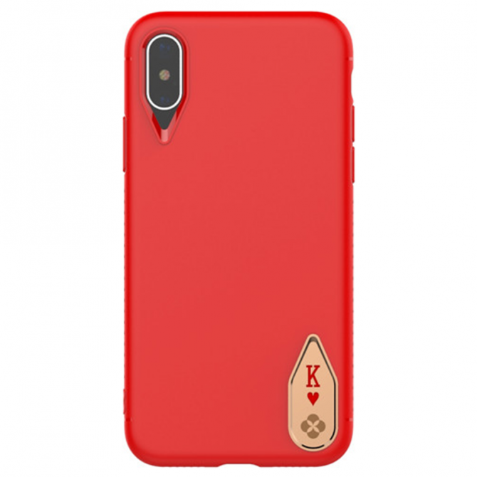 Чохол TOTU Design Poker series для iPhone X K-Червоний-1