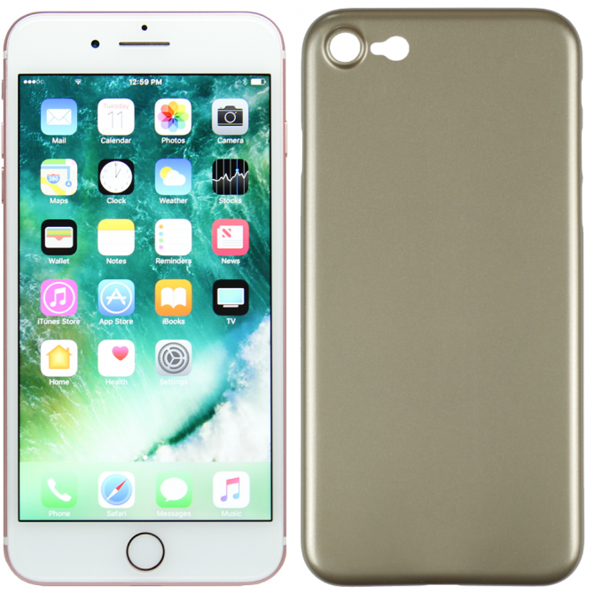 Чехол TOTU Design Crystal Clear series для iPhone 7/8 Gold