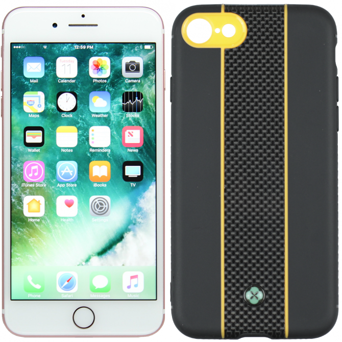 Чохол TOTU Design Verti Color series для iPhone 7/8 Чорний/Жовтий