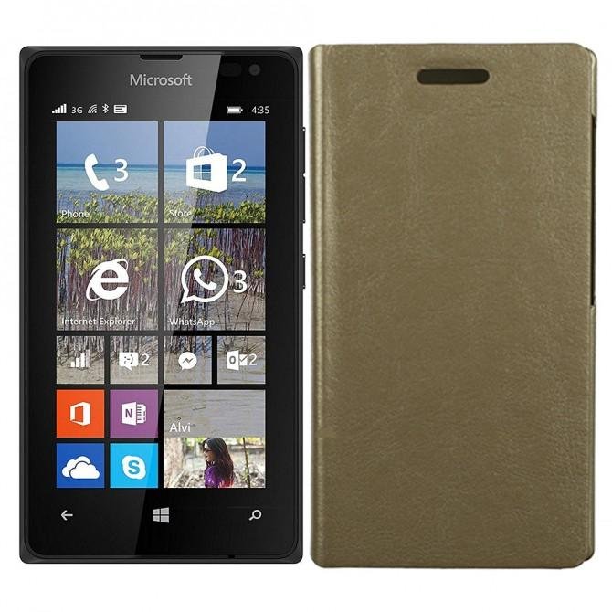 Чохол книжка для Nokia 435/532 (Microsoft) Золотий