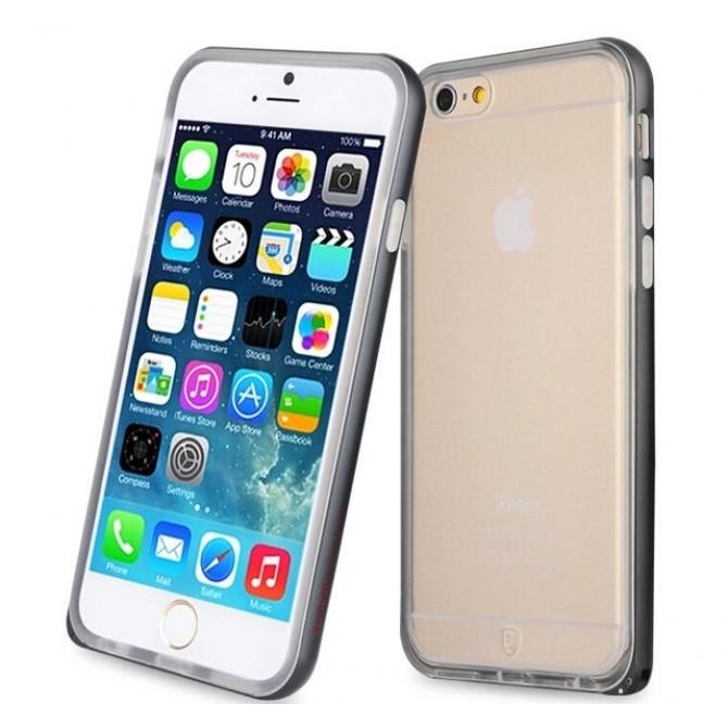 Бампер Metalic Slim для iPhone 6 Plus Чорний