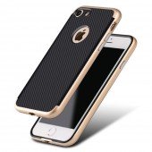 Чехол Carbon fiber with Metal bumper для iPhone 7/8 Gold Чехол Carbon fiber with Metal bumper для iPhone 7/8 Gold