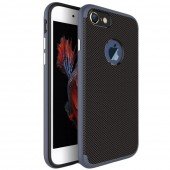 Чохол Carbon fiber with Metal bumper для iPhone 7/8 Navy Blue Чохол Carbon fiber with Metal bumper для iPhone 7/8 Navy Blue