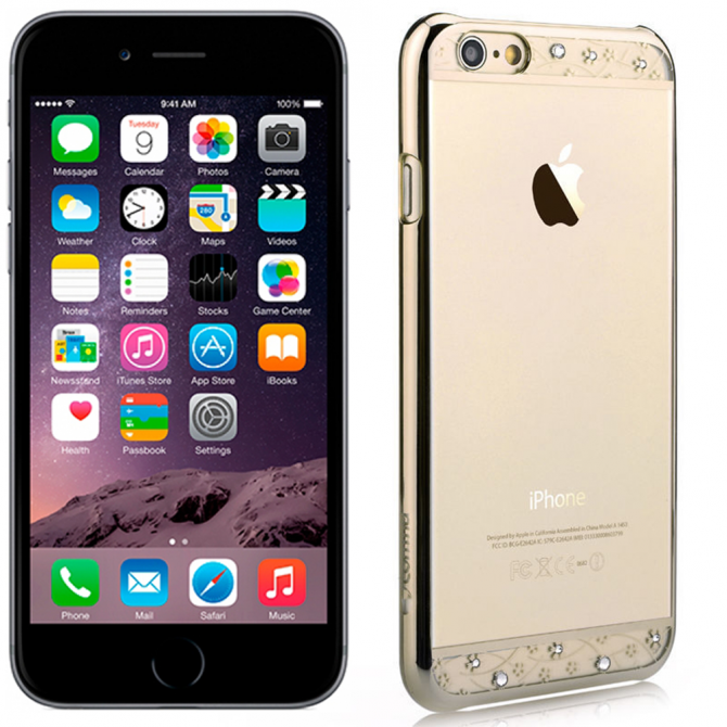 Чехол Comma Crystal Bling для iPhone 6 Plus/6S Plus Champagne Gold