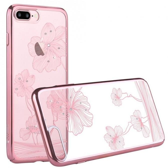 Чехол Comma Crystal Flora 360 для iPhone 7 Plus/8 Plus Rose Gold