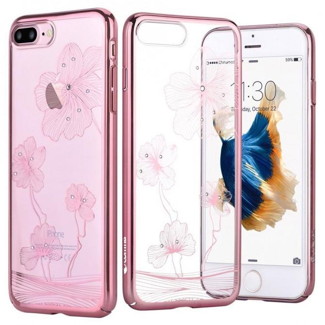 Чехол Comma Crystal Flora 360 для iPhone 7 Plus/8 Plus Rose Gold-1