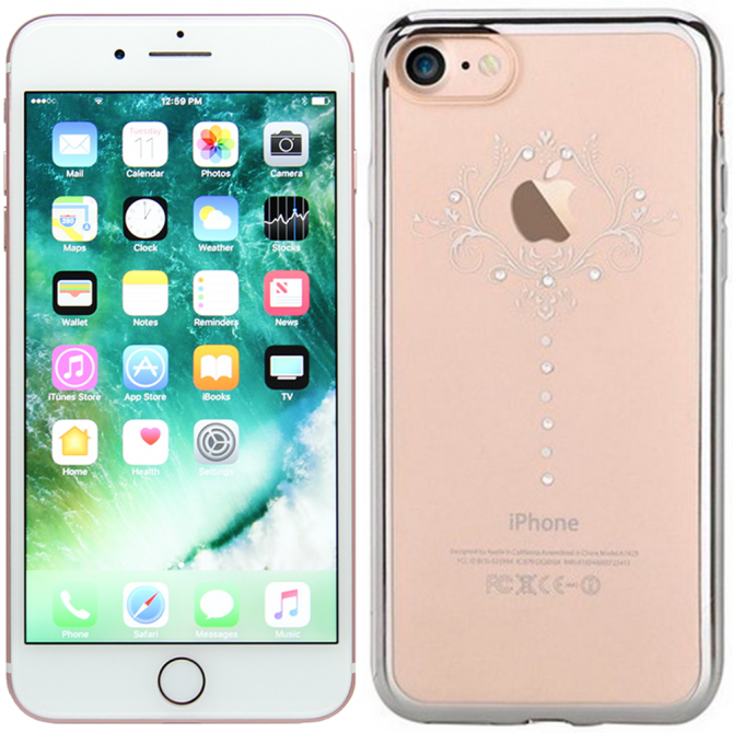 Чехол Devia Crystal Iris soft case для iPhone 7/8 Silver
